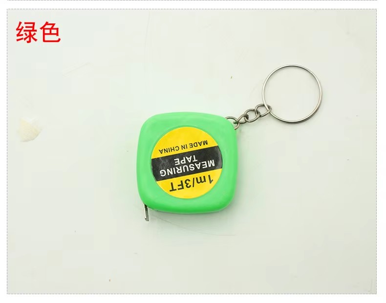 Portable Cheap 1m Custom Mini Steel Diameter Pocket Tape Measure With Keychain