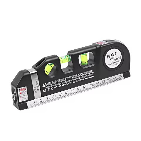 4 in 1 Black Electronic Horizontal Vertical Stainless Steel Auto Lazer Line Digital Measurement Tape