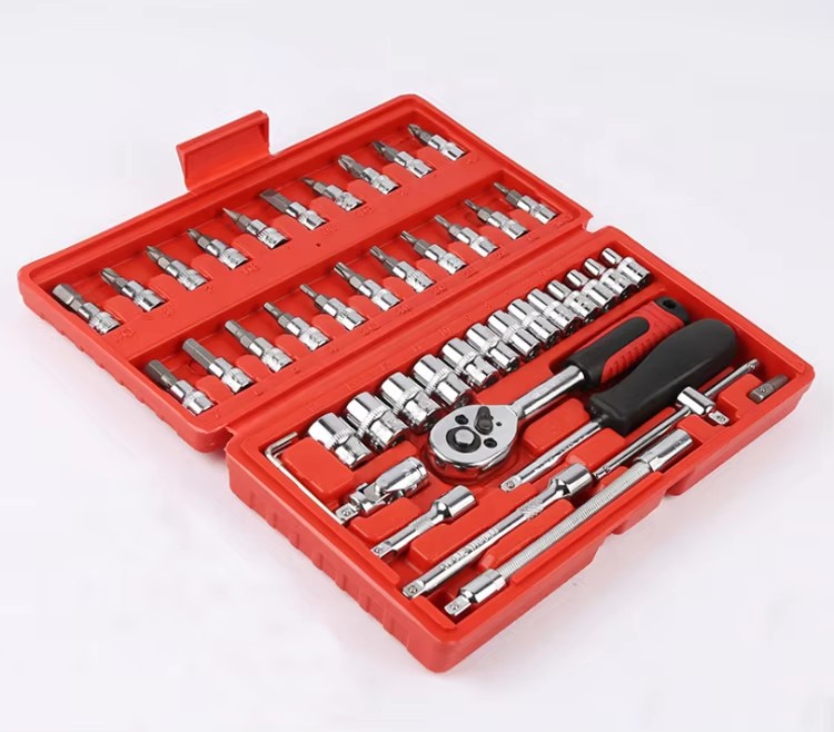 RTTOOL 132pcs Hand Tools Wrinch and Case Tool Set Plastic CR-V OEM Mechanic Work Tools