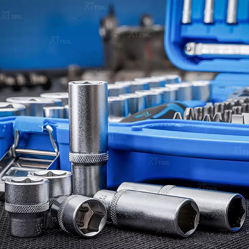 Rt 192Pcs Automotive Motorcycle Tool Set Kit Home Socket Mechanic Wrench Ratchet Sockets Sets Hand Tools