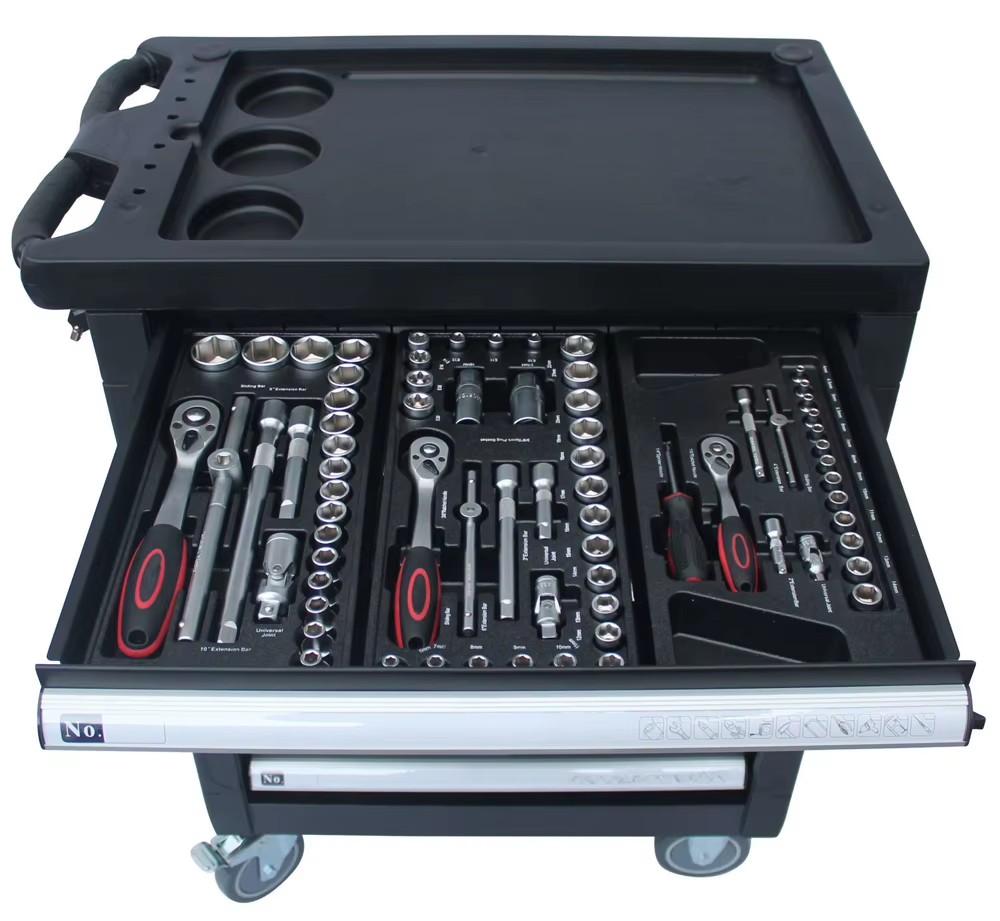 RT TOOL 472Pcs Car Repair Hand Trolley Cabinet With Tools Workshop Tools Tool Chest