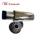 Universal 3 Inch Titanium Blue Tip Exhaust Muffler High Flow Performance with DB Killer for Tuned Vehicles