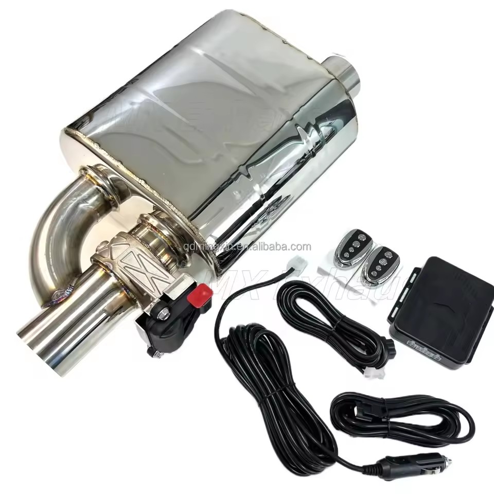 High Performance 2.5'' 3" Exhaust Electric Cutout Valve Muffler with Remote Control Kits