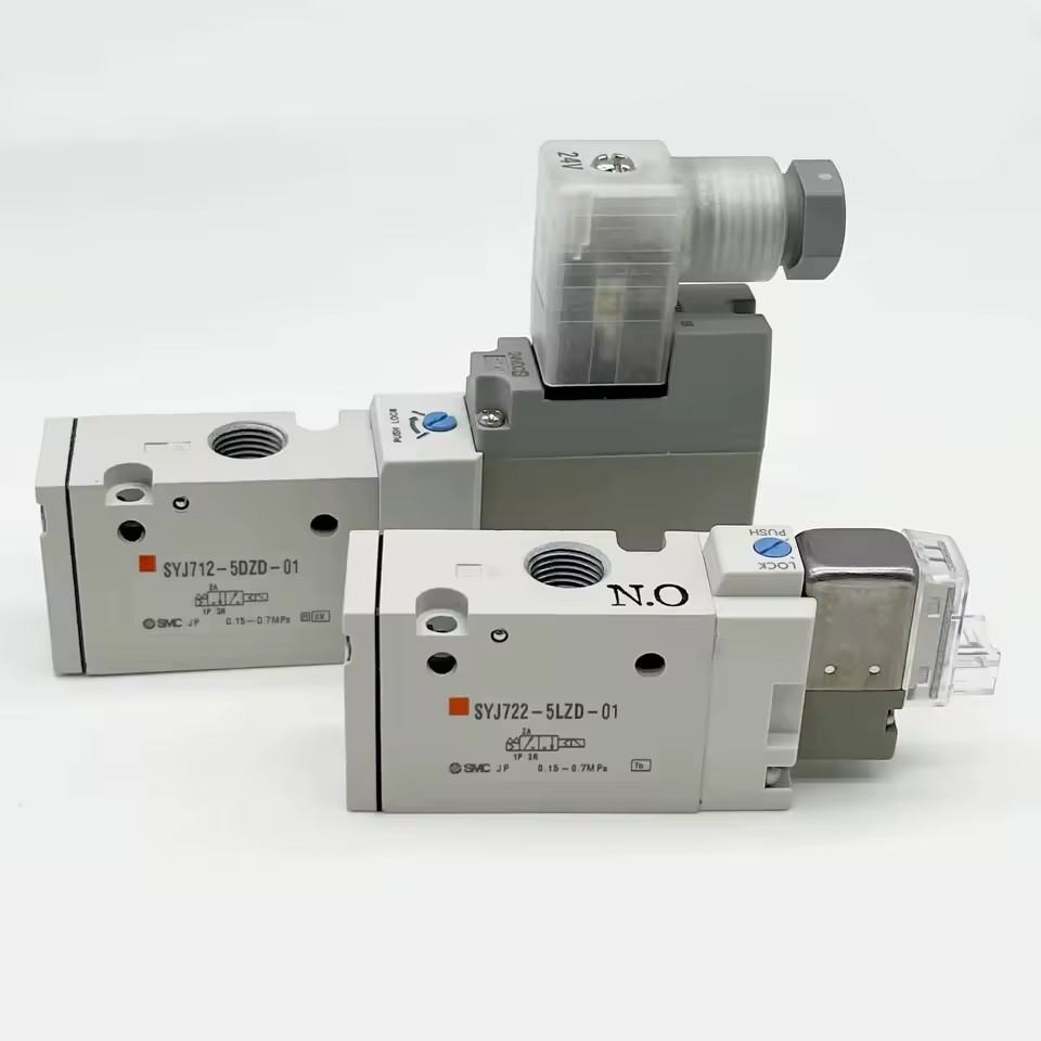 SM-C SY5120-5LZD-01 2-Position 5-Way Pneumatic Solenoid Valve Rc1/8 220V/240V for Industrial Automation Auto/Textile/Plastic