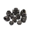 FM for Hot Dip Galvanized Zinc Plated Malleable Cast Iron Pipe Fittings 4 Way 45 90 Degree Elbow Black Flange Equal Tee