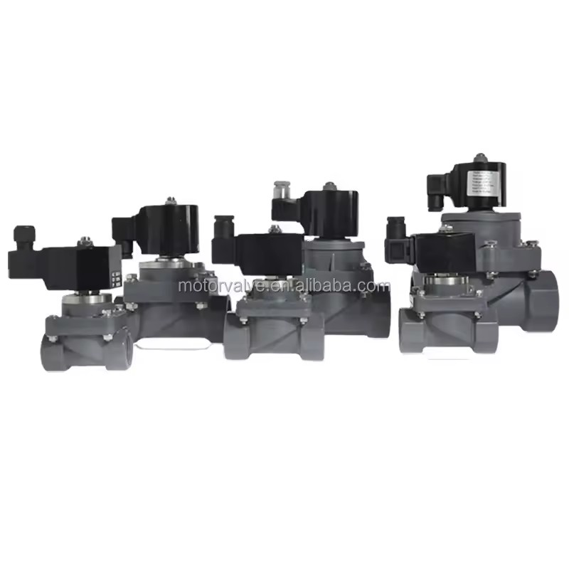 24V/110V/220V Chemical Solenoid Valve PVC for Sea Water Fertilizer Pesticide