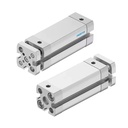 ADN-12-10-I-P-A Compact Cylinder, 12mm Bore, 10mm Stroke, Double Acting ISO 21287 Pneumatic Cylinder