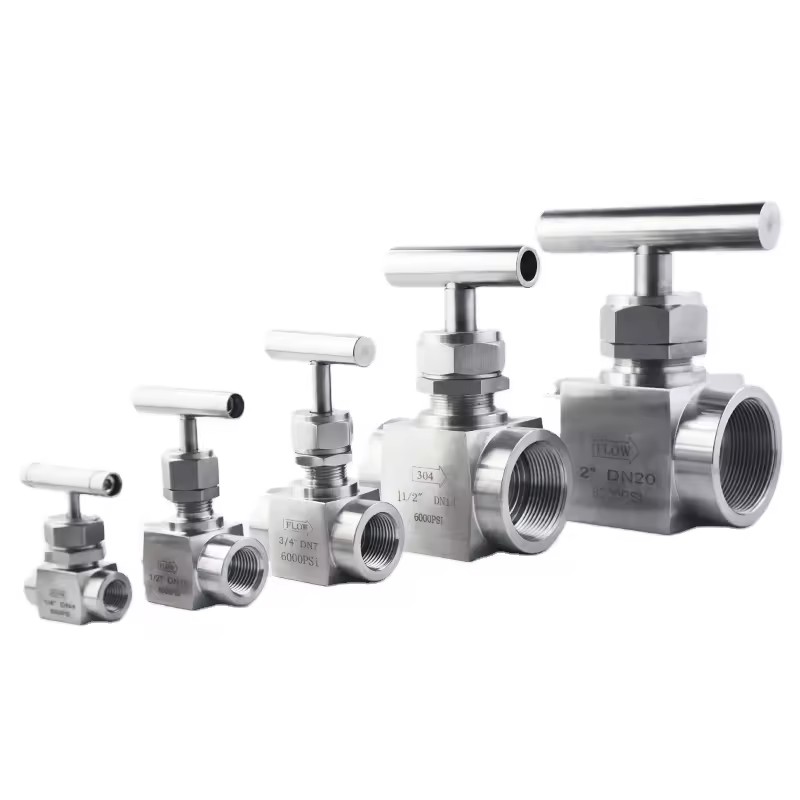316 Stainless Steel High Pressure Needle Valve 6000 PSI with NPT Thread for Instrumentation