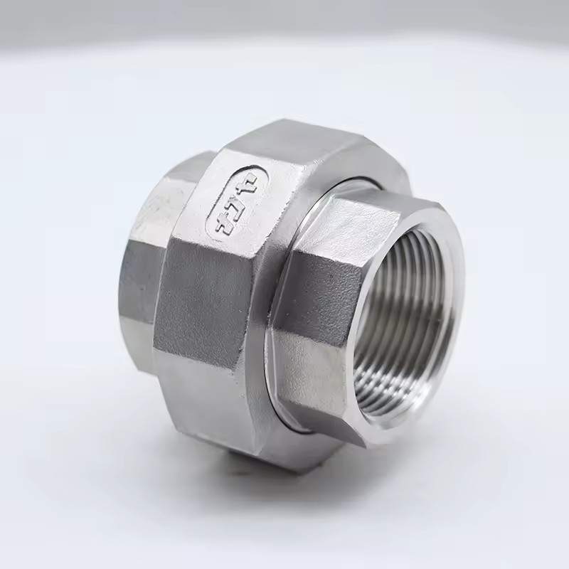 (OEM ODM) Durable Stainless Steel Female Thread Union for Natural Gas Systems Polished Surface Casting Technique