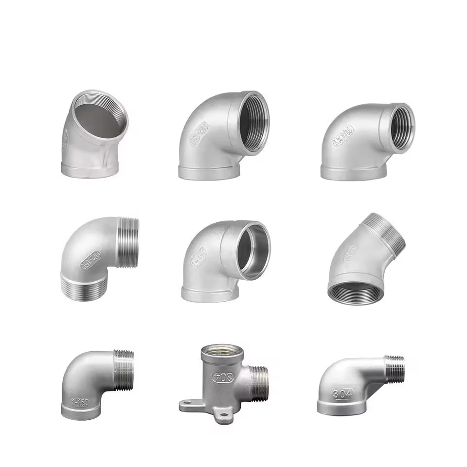 (OEM ODM) Stainless Steel Male Threaded Elbow Tee 90 Degree Socket Weld Elbow P Ipe Fitt Smooth Surface Casting