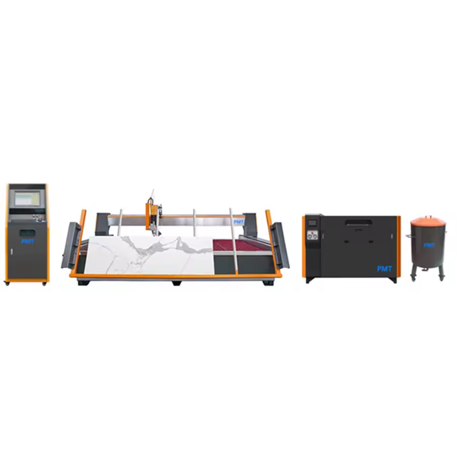 Glass Marble Granite Water Jet Head Cutting Machine Floor Loading System Arm Title Table Stone 5 Axis Dynamic Waterjet Cutter