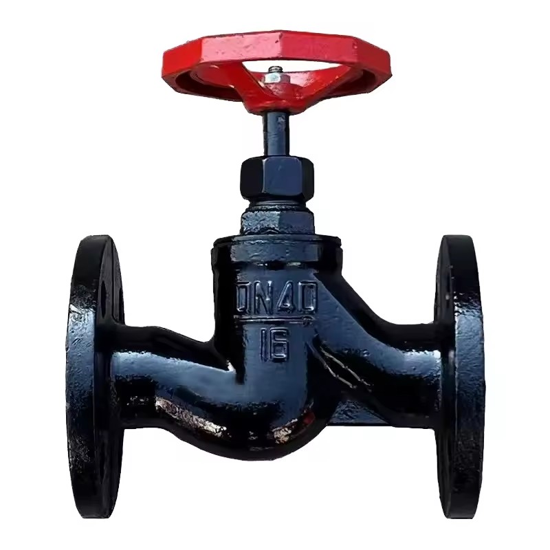 LiangGong J41T-16 DN40 Cast Iron Stop Valve Flange Pneumatic Manual Water Angle Structure Normal Temperature 1 Year Warranty