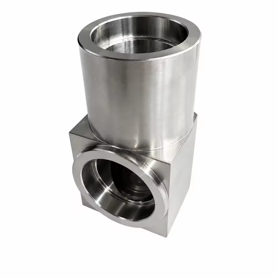 OEM Custom CNC Machined Stainless Steel Precision Valve Block Manifold Threaded Bore for Industrial Hydraulic Factory