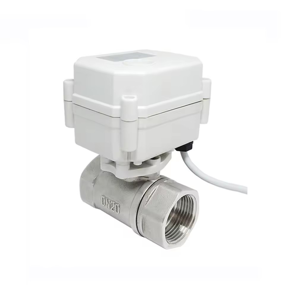 DN15 1/2 Inch 2 Way Full Port 24VDC NPT Threaded 304 Stainless Steel Water Automatic Electric Spring Return Ball Valve