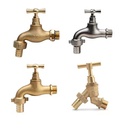 Wholesale 1/2-1" Inch Garden Outdoor Faucet Hose Connector Brass Hose Bibcock Water Taps With Great Price