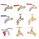 1/2-1" Male Thread Handle Brass Bibcock Washing Outdoor Garden Hose Bibcock Brass Water Tap