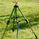 Adjustable Metal Irrigation Rotating Tripod Impact Sprinkler for Lawn