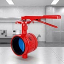 Grooved Butterfly Valve DN150 6 Inch PN16 Ductile Iron EPDM Seal Lever Handle Fire Fighting Valve for Sprinkler System