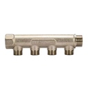 Factory Wholesale 2-12 Ways Brass Manifold Natural/Nickel Plated, Straight Type for Floor Heating and Water Distribution System