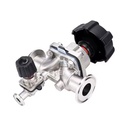 Stainless Steel Sanitary Aseptic Manual Combined Block Diaphragm Valve with Bypass Valve DN25-DN10