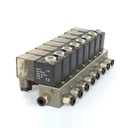 3V1-06-8F 1/8in Normally Closed Electromagnetic Manifold Base Mini Air Valve Group 12v 24v 3 Way Solenoid Control Manifold Valve