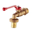 Modern ABS Handle Brass Ball Bib Tap G Thread Hose Tail Garden Faucet 1/2" X 3/4" Outdoor Water Tap
