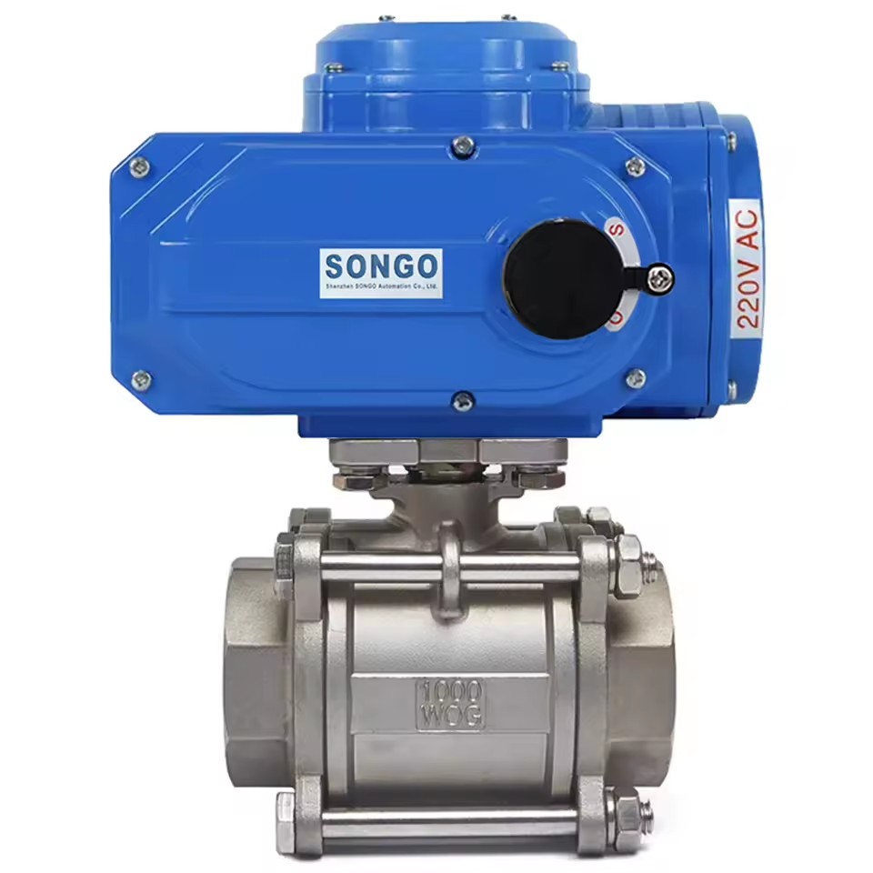 On/off Type DN80 3 Inch 2-way 24v 3 PCS CF8M 220V Female Threaded Stainless Steel Motorized Electronic 2 Way Valve for Water