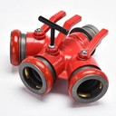 Best Quality Aluminum Alloy Three Way Dividing Breeching Hose Splitter Ball Valve butterfly Gate Valve for Fire Fighting
