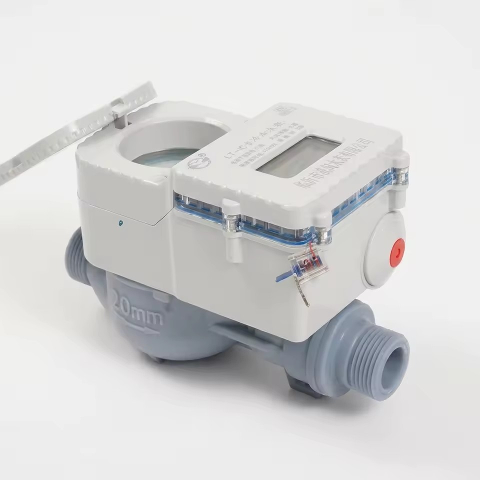 DN15 Intelligent Prepayment IC Card Water Meter Valve Control Cold Water Only