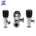 SS304 SS316L Sanitary OEM Stainless Steel Manual Mini Safety Valve 1/4'' DN25-DN50 ODM Clamp Liner Weld Valves Water Pneumatic