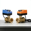 Winvall Big Torque Motorized Brass Ball Valve DN50 2'' 2 Way Valves 24VAC Actuator Manual Handle Electric Control Ball Valve