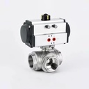 Factory Sale High Quality Pneumatic Ball Valve Double/Single Acting Flow Control Threaded 3 Way Actuator Valve OEM JTAIV