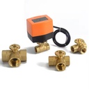 Winvall 2 Way 3 Way Small Electric Valves 220V 110V 24V Actuator On/off Control Type Motorized Brass Ball Valve
