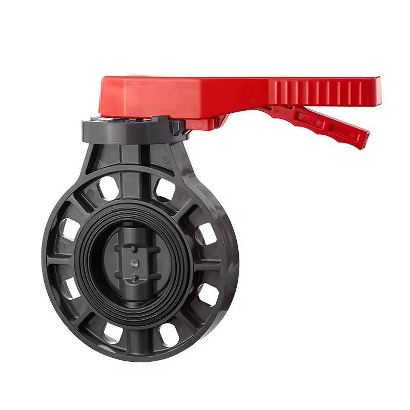 World and Chinese Popular DIN Standard PN16 Industrial UPVC butterfly Valve
