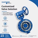 High Temp High Pressure Triple Offset butterfly Valve WCB/SS304/316 Flange Corrosion Resistant Steam Fire Safe PneumaticElectric