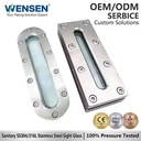 304 Stainless Steel Long Strip Sight Glass - Sanitary Liquid Level Measuring Sight Window