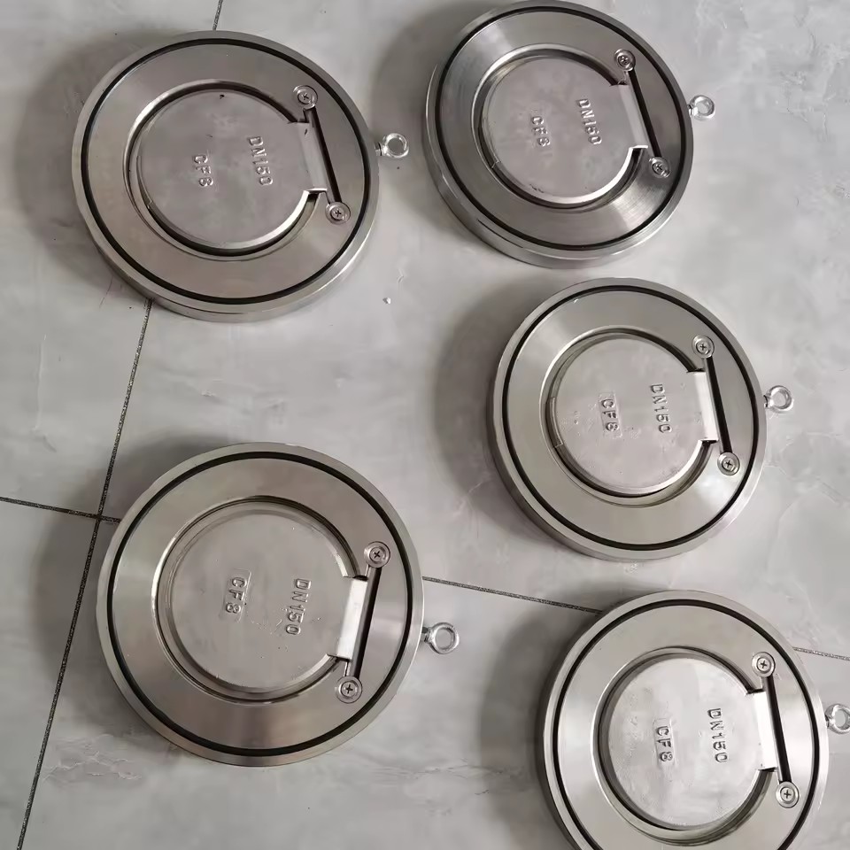 SS316 SS304 Single Plate Wafer Type Swing Flap Check Valve DN50-DN300 Water Oil Acid