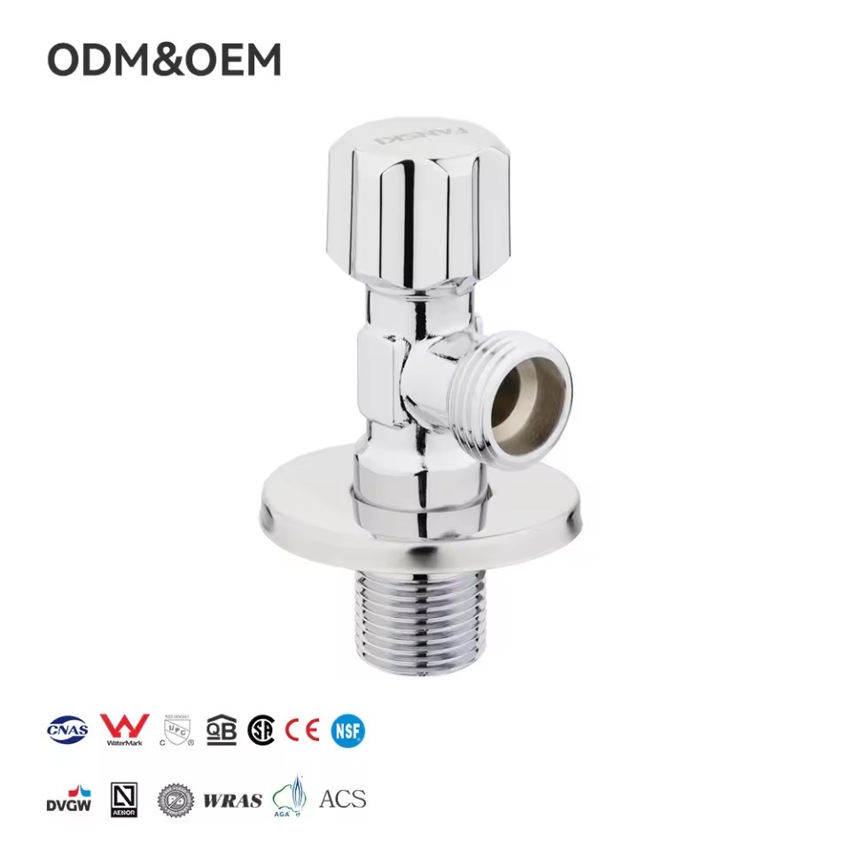 PPW Brass Ball Angle Valve High Quality Modern Design Smart Toilet Chrome Finish Manual Stop Control Valve Female Water High