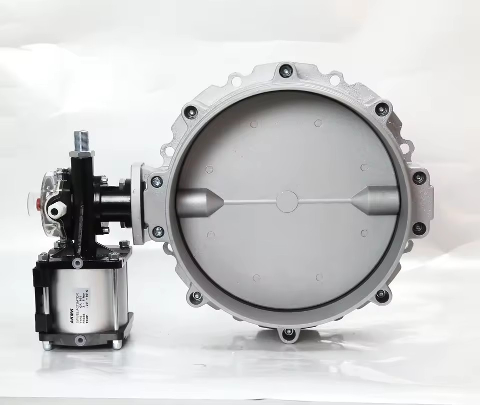 BUTTERFLY VALVE UNDER SILO Cement Silo Pneumatic Dust butterfly Valve butterfly Valves With Pneumatic Actuator