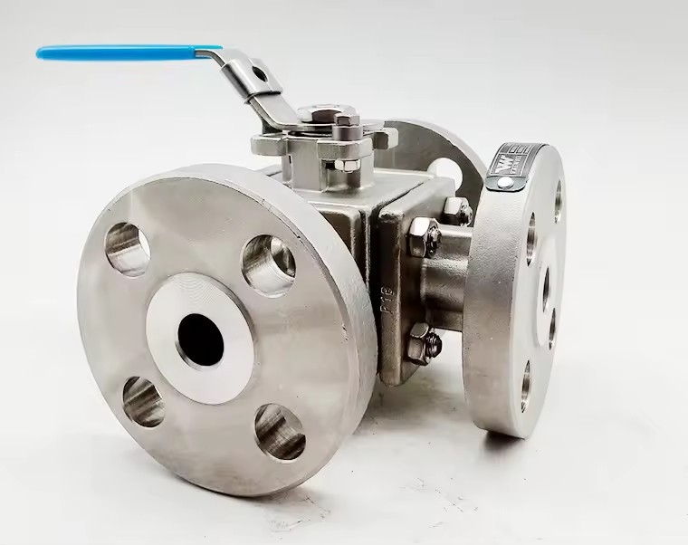 Stainless Steel 304 Full Bore Flange Three-part Ball Valve