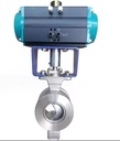 V Port Control Ball Valve With Pneumatic actuator