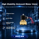 Normally Closed Gas Solenoid Valve 2W Series Brass 1/2"-2" 220V 24V with 2-6 Min Delay Timer for Gas Stove Boiler Safety