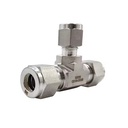 SS316 Stainless Steel Instrument Double Ferrule 3 Way Reducing Union Tube Tee Fitting