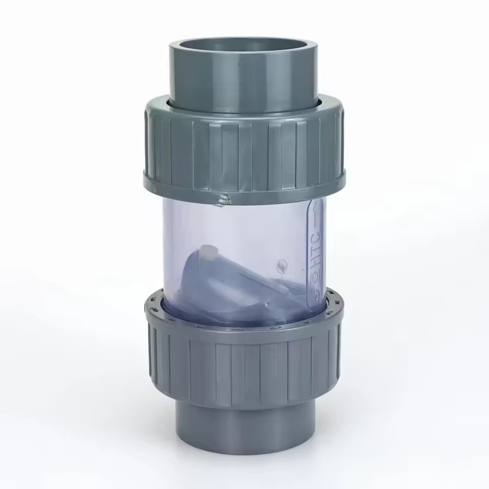 Double Union Transparent Swing Check Valve