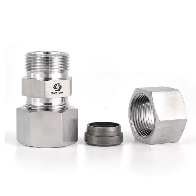 Stainless Steel 10L Compression Single Ferrule Union Hydraulic Tube Fittings