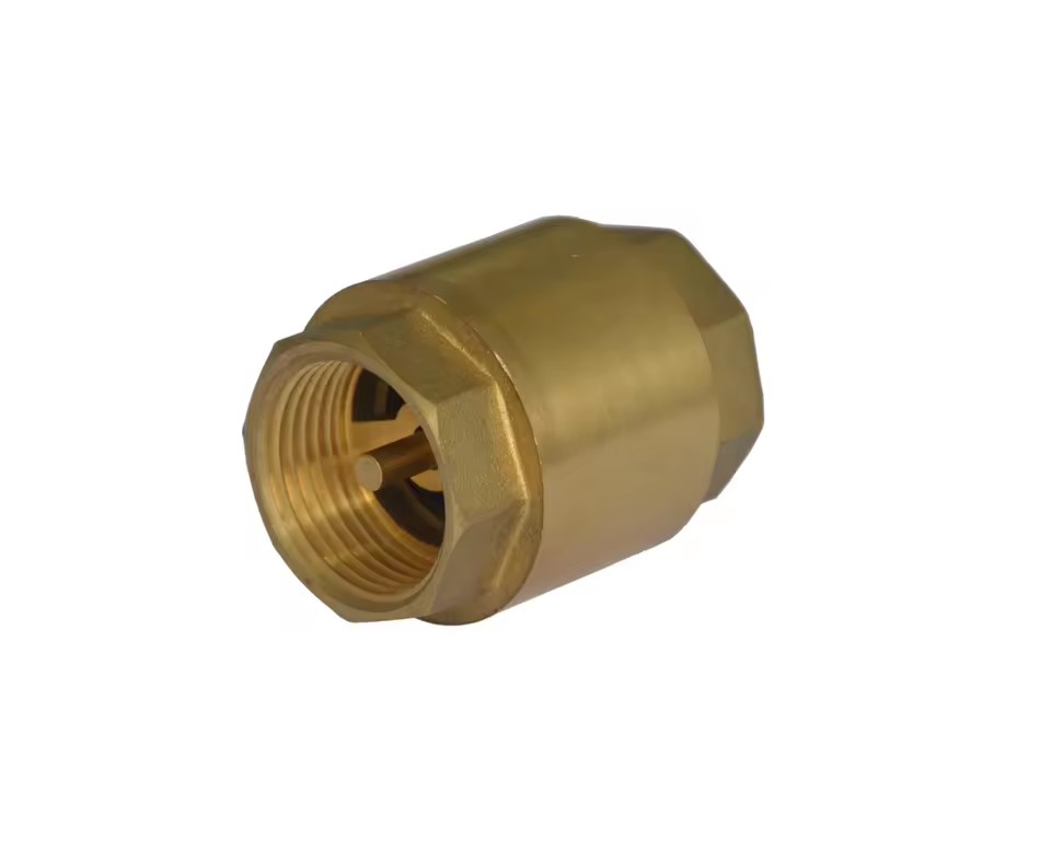 Brass Check Valve NPT Thread Brass Spring Check Valve With Thread Ends