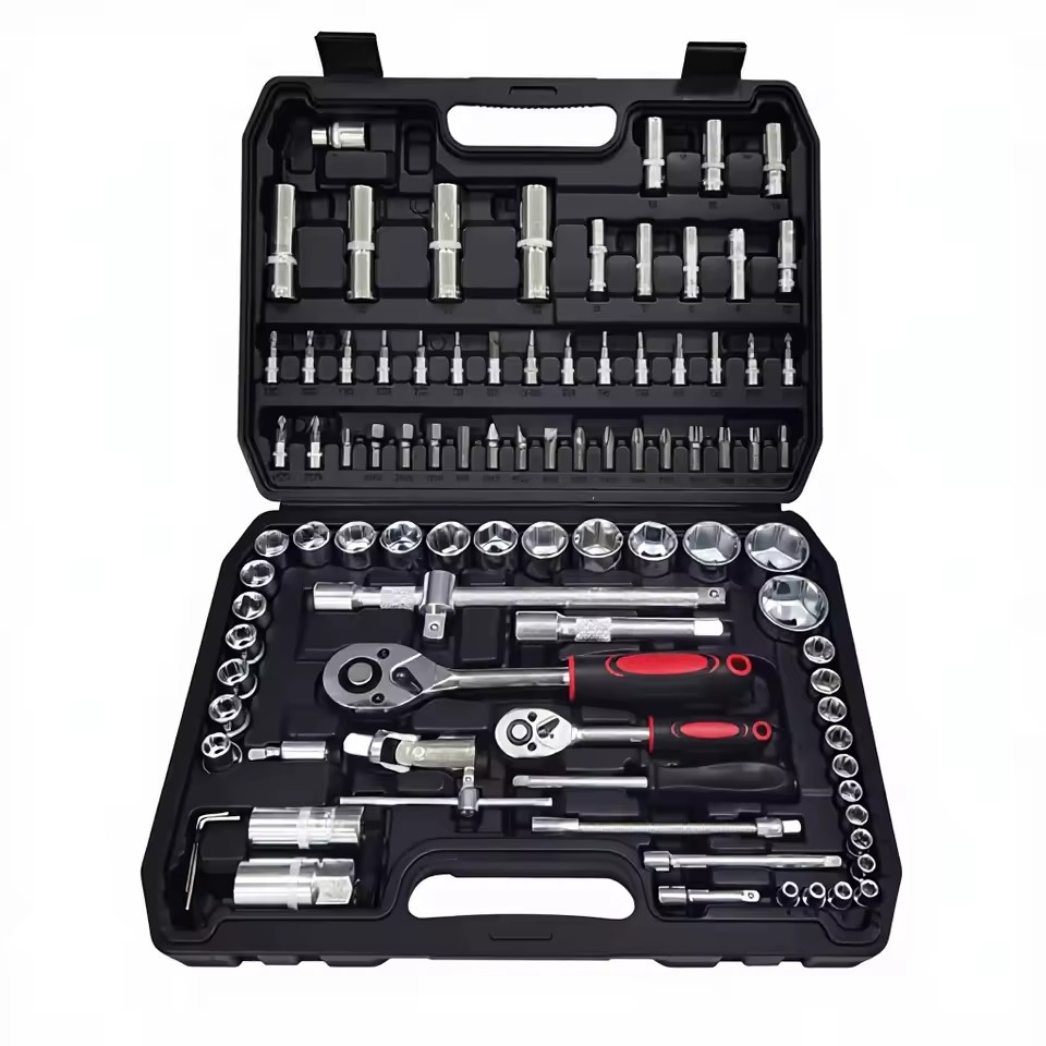 94pcs Professional Ratchet Wrench Socket Tool Set Car Repair Tool Set with Hard Case