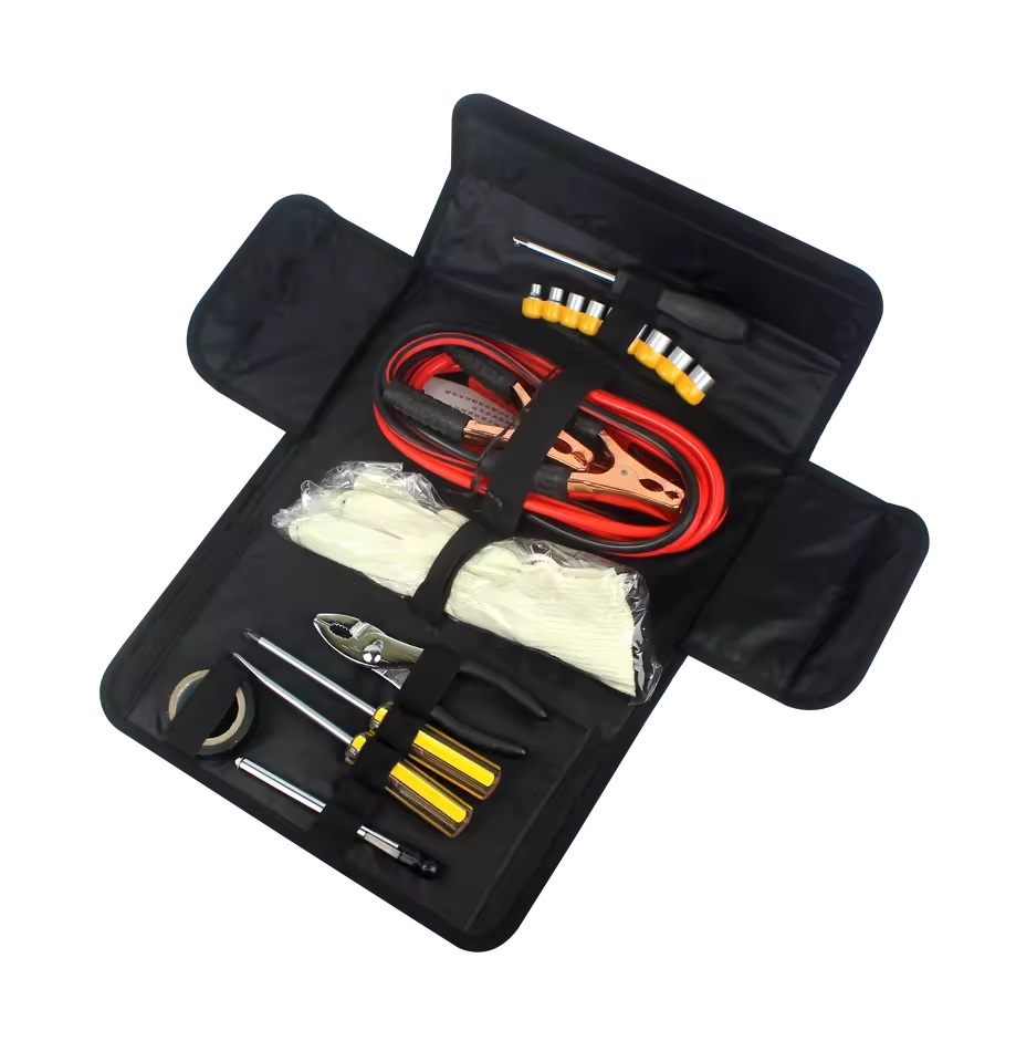 18pcs Car Emergency Safety Kit Safety Tool Set with Canvas Bag
