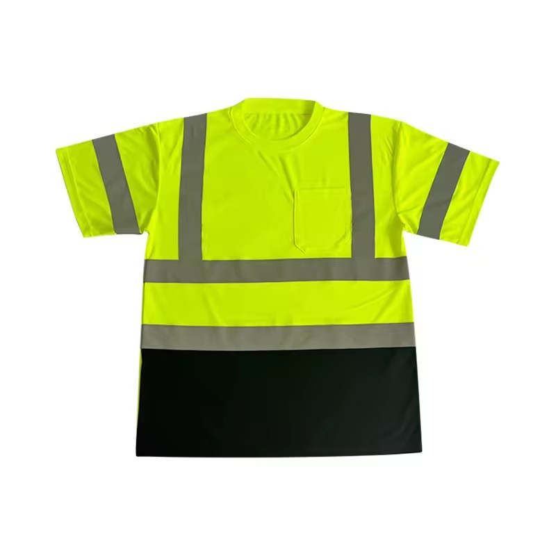 Customized Unisex ANSI Class 1 High-Visibility T-Shirt Reflective Breathable Quick-Dry Safety Vest Workwear