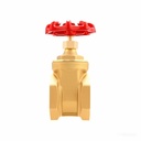 DN15-DN100 Heavy Duty Forged Brass Gate Valve PN16 Red Wheel Handle Water Stop Valve For Industrial Projects
